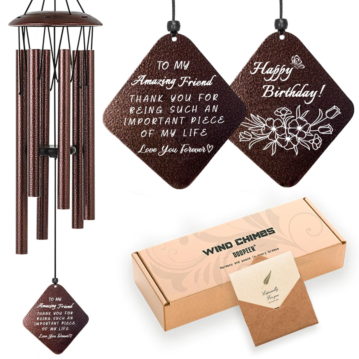 Doopeer bronze wind chime, a thoughtful birthday gift conveying blessings.