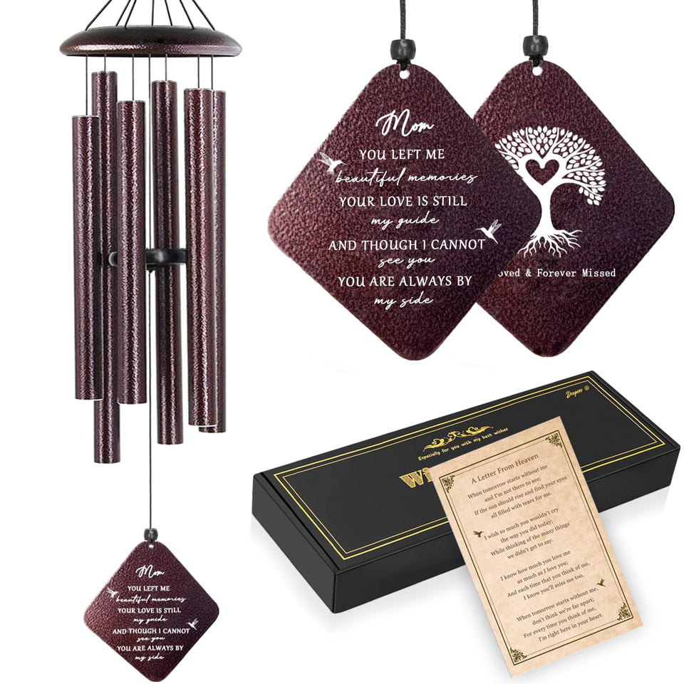 Doopeer bronze leaf wind catcher enhancing outdoor memorial with lasting chimes