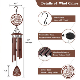 Doopeer bronze textured finish wind chime adds elegant porch appeal