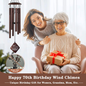 Doopeer bronze-tone wind chime, elegant finish for garden, balcony, or porch.