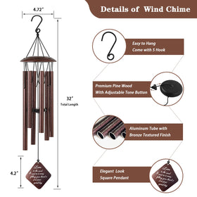 Doopeer wind chime arrives in a gift box with a blank card.