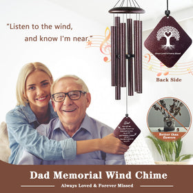 Doopeer memorial wind chimes outdoors offer a comforting remembrance of Dad.