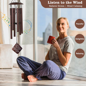 Doopeer wind chime features unique blessing text for a memorable gift.