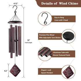 Doopeer weatherproof wind chime designed for porch, garden, or patio remembrance.