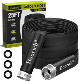 Doorich garden hose 25ft compact coil for easy storage and quick watering.