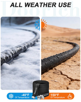 Doorich all-weather flexibility performs in extreme temperatures from -40°F to 150°F.