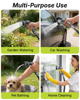 Doorich black lightweight hose complements outdoor décor and durability