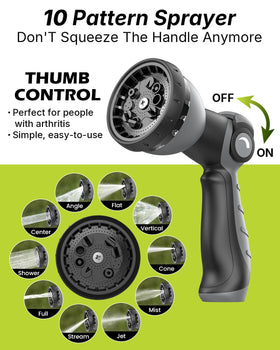 Doorich high-pressure 50ft hose delivers steady water flow for cleaning