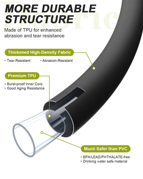 Doorich garden hose ultra flexible maneuver enhances reach around plants and furniture.