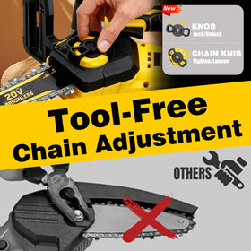 DOOYUTOOL automatic oiling system keeps chain lubricated for smoother cuts