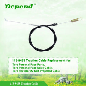 Dopend 115-8435 ends show Z bend and spring in a replacement cable.
