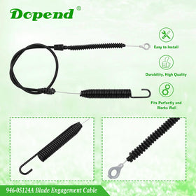 Dopend blade engagement cable compatibility chart shows fits for Troy-Bilt and Craftsman.