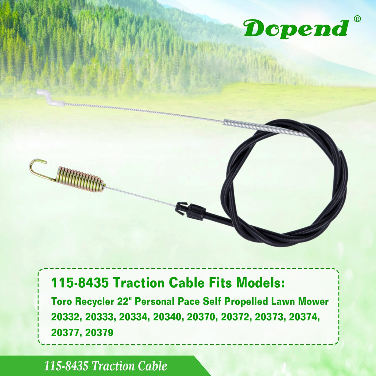 Dopend packaging highlights 115-8435 compatible parts and replacement guidance.
