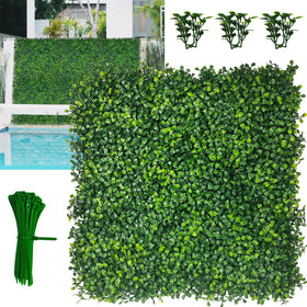DOPGIB artificial grass wall panel close-up showing 2-inch leaves for lush effect
