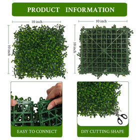 DOPGIB boxwood wall panel interlock connector demonstration for easy privacy setup
