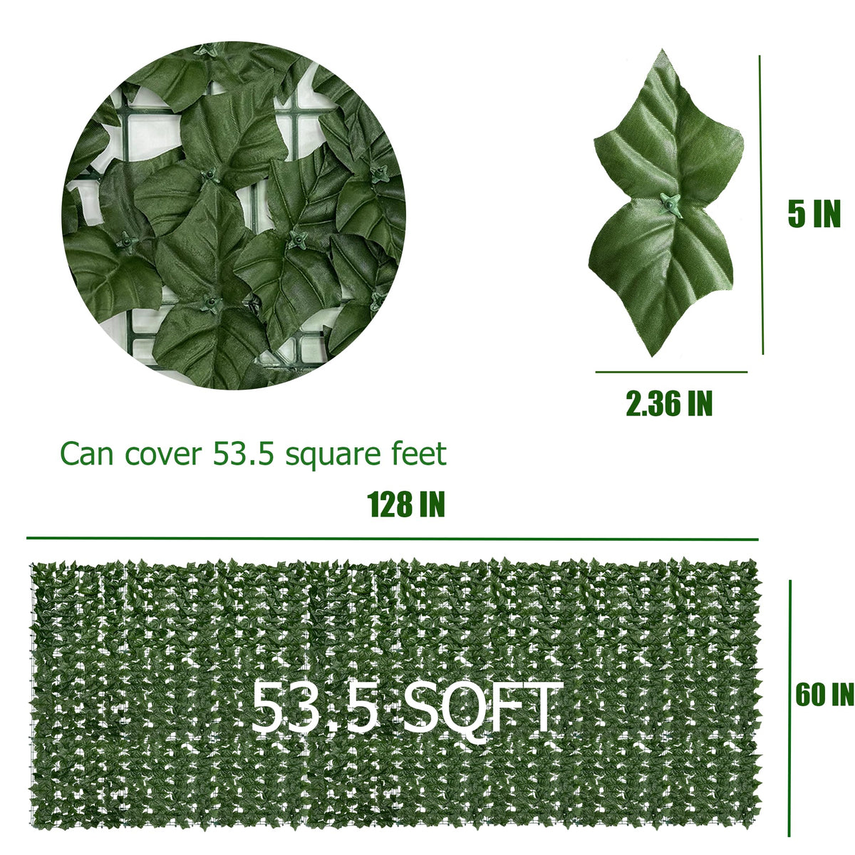 DOPGIB faux ivy leaf wall panels show realistic leaves and natural texture.