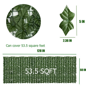 DOPGIB faux ivy leaf wall panels show realistic leaves and natural texture.