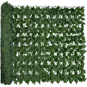 DOPGIB artificial ivy leaves close-up for lush privacy on fences