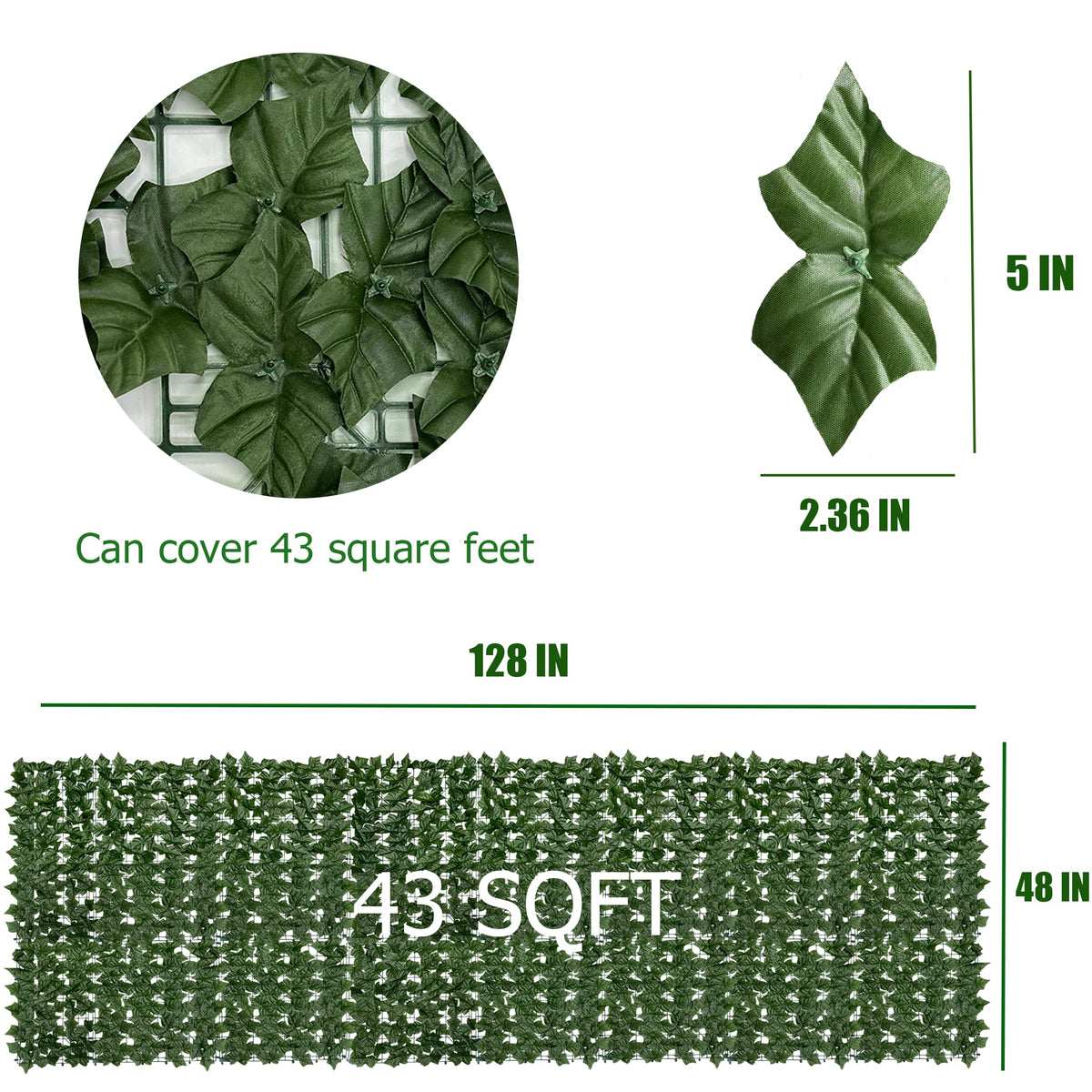 DOPGIB ivy privacy fence panel with interlocking connectors for easy installation
