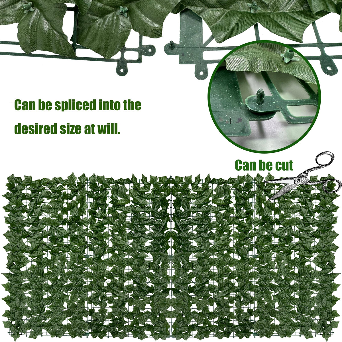 DOPGIB ivy fence panels indoors give a vibrant evergreen backdrop