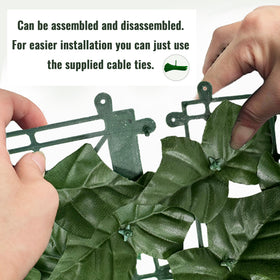 UV-resistant ivy fence panel keeps color in sun-exposed spaces.