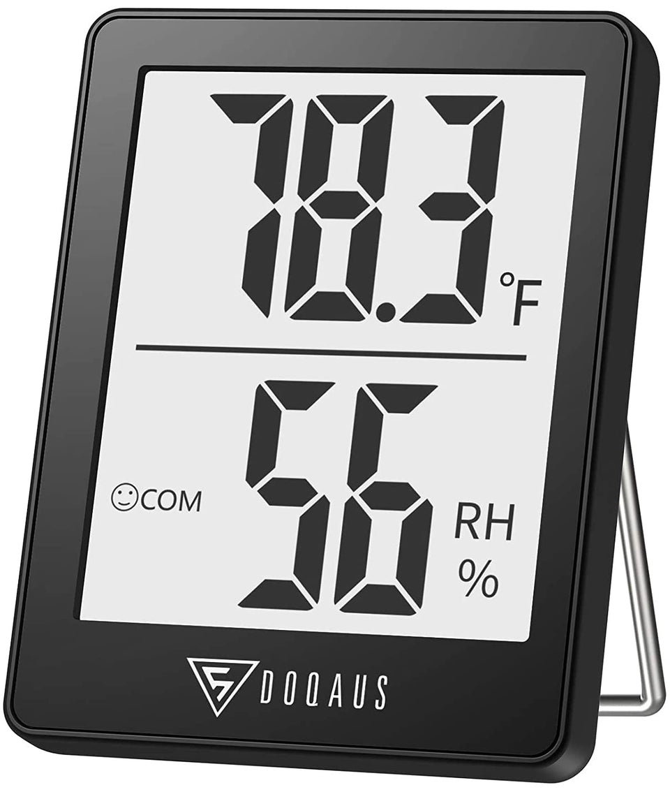 DOQAUS digital hygrometer display for quick room readings