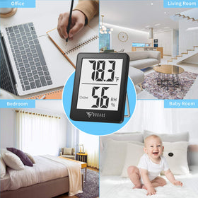DOQAUS wall-hanging option keeps display within reach and view.