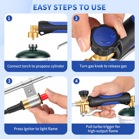 DORLOTI brass CGA600 connector on torch for reliable cylinder compatibility.