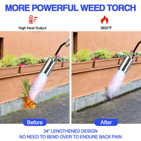 DORLOTI propane torch with detachable design for short or long reach tasks.