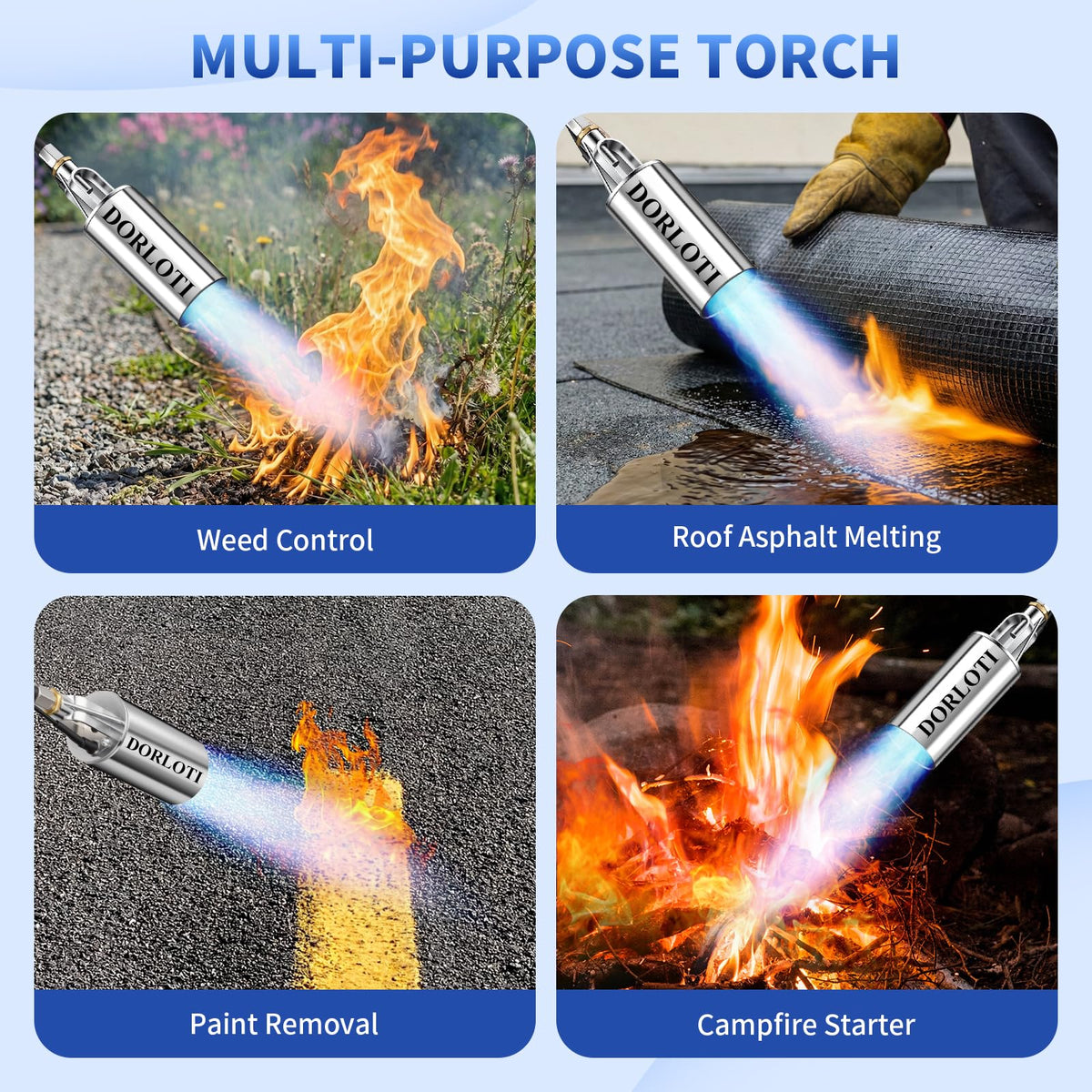 DORLOTI ergonomic rubber grip reduces hand fatigue during use.