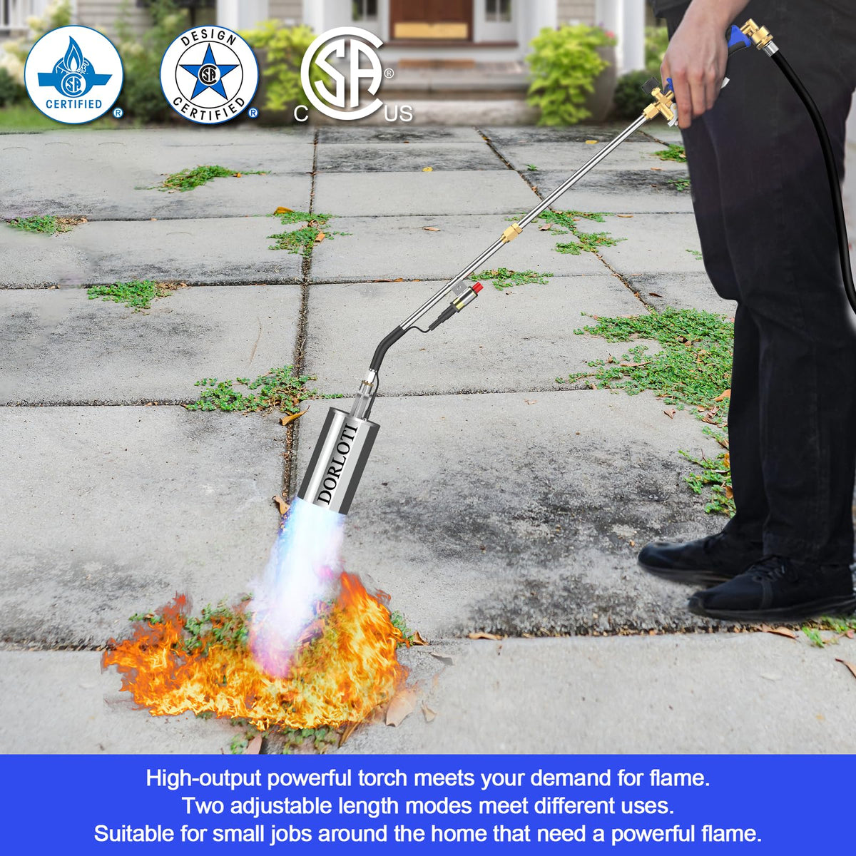 DORLOTI propane torch with ergonomic handle designed for comfortable use