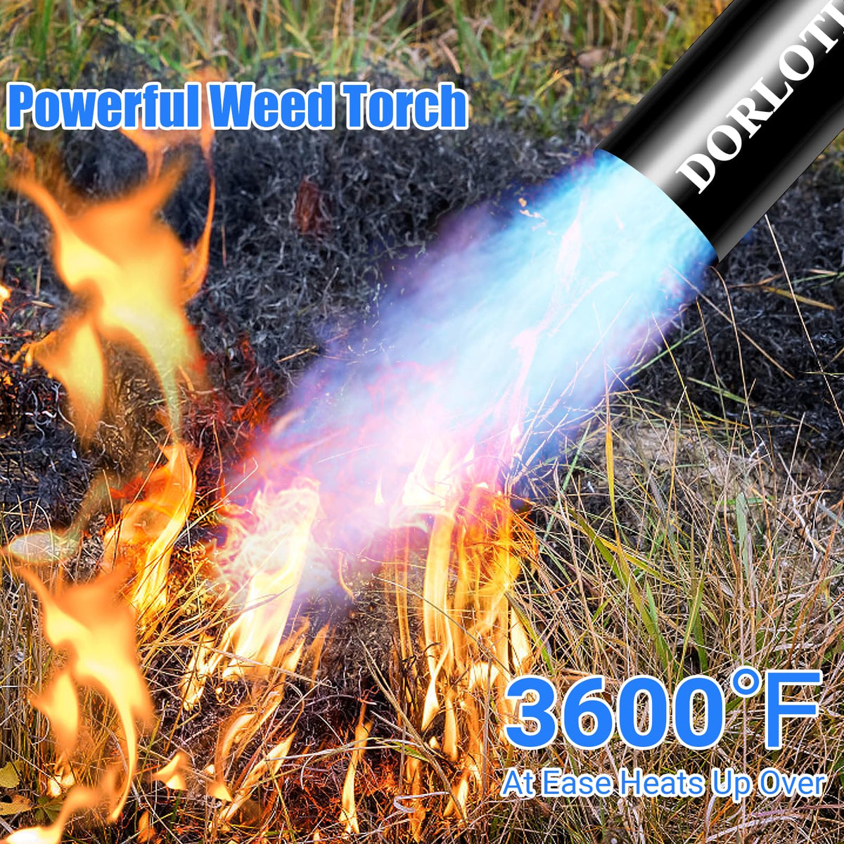 Dorloti torch with igniter and turbo trigger for one handed flame control