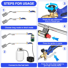 DORLOTI propane torch features turbo trigger for precise flame control