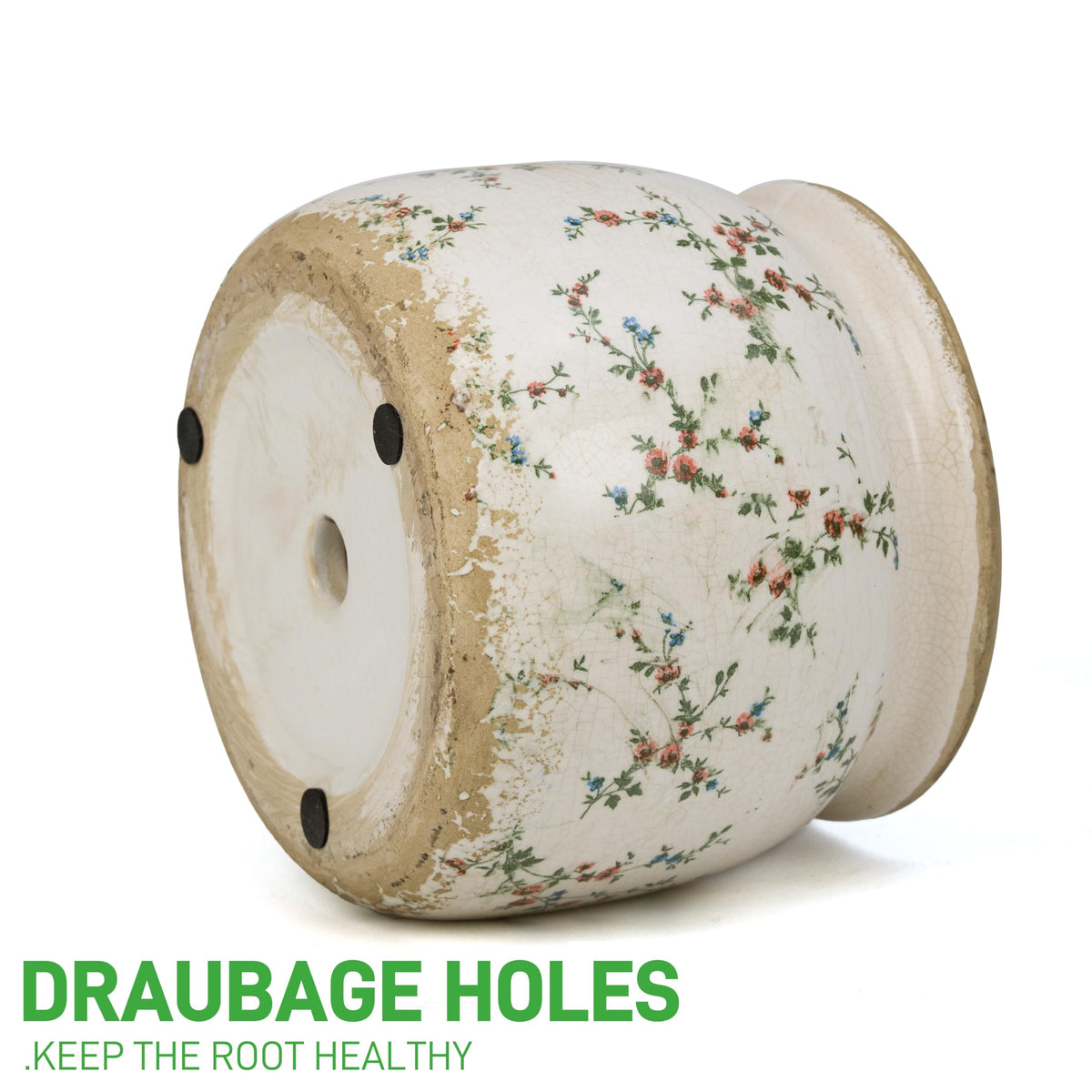 Dosayes ceramic pot shows floral patterns perfect for classic home styling