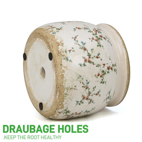 Dosayes ceramic pot shows floral patterns perfect for classic home styling