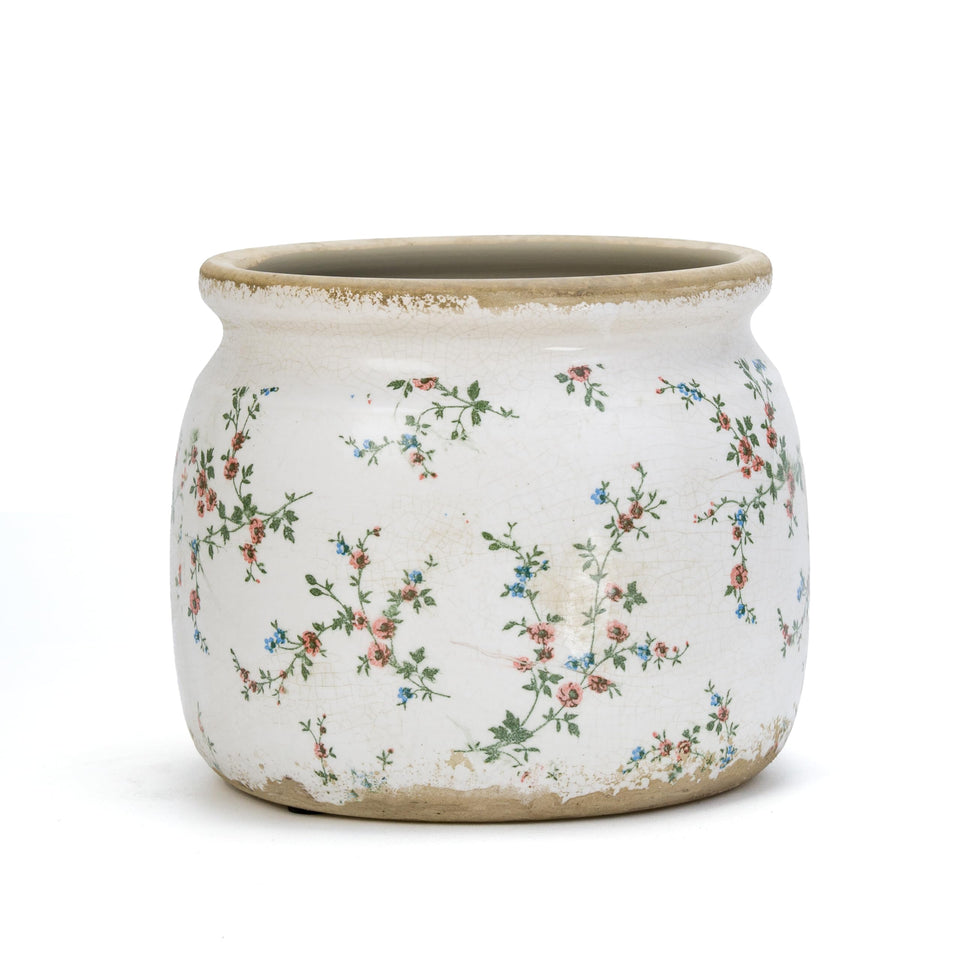 Dosayes Flower Pot with ice crack glaze adds vintage charm to any room