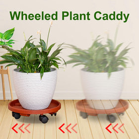 Doseno round plant dolly with 360-degree casters for smooth movement