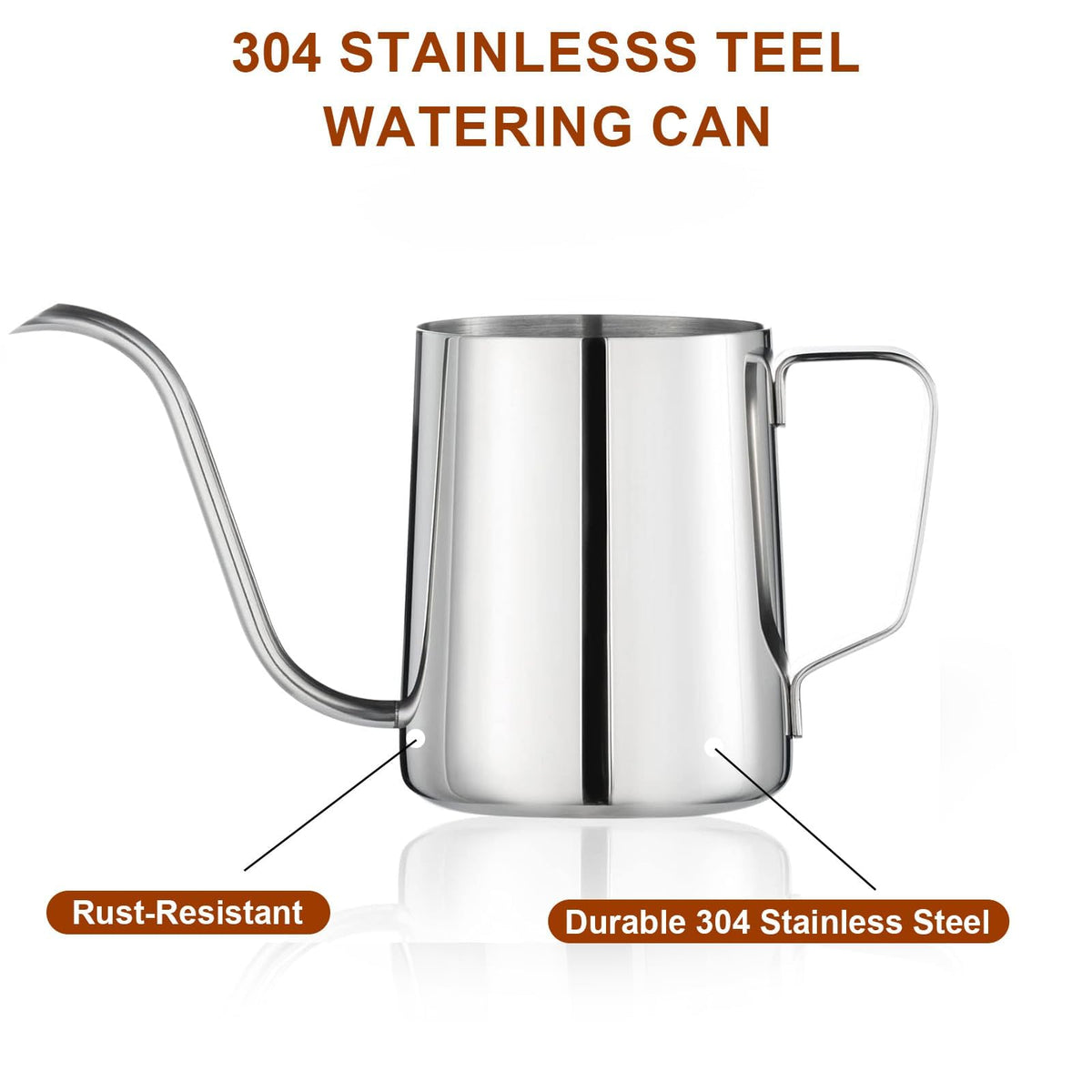 Doseno small watering can with ergonomic handle for comfortable, controlled pours.