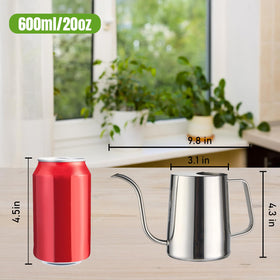 Doseno 304 stainless steel watering can highlighting rust-resistant construction.