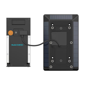 Weatherproof Dosili solar charger outdoors for Ring videos