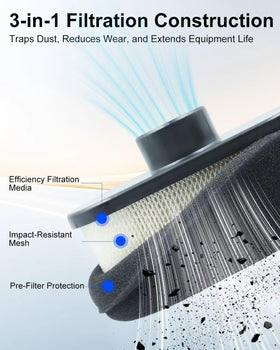 Dospruna X350 oil filter protects engine oil from contaminants in John Deere mowers.