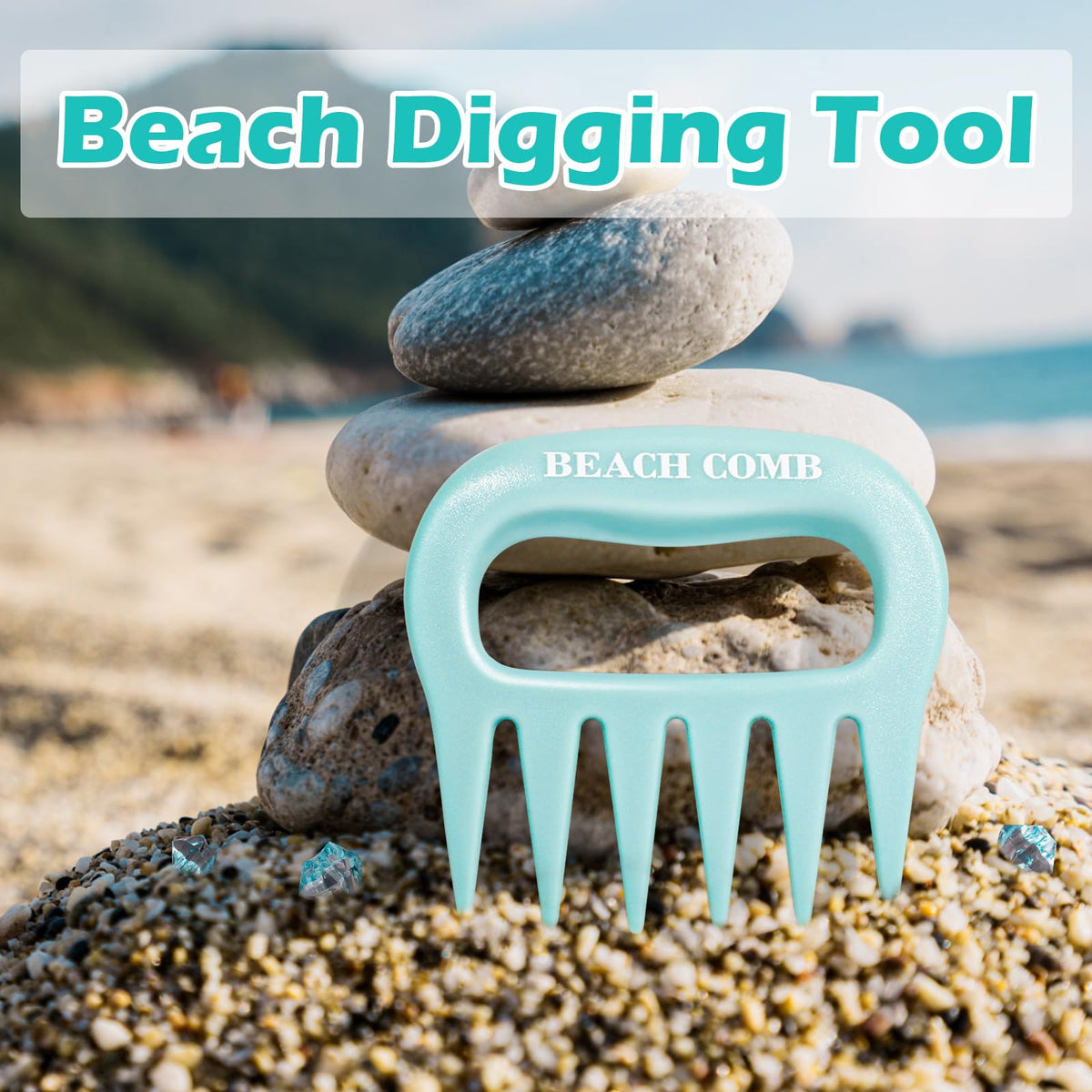 DOSTATNI shell and sea glass finder as a compact beach treasure tool