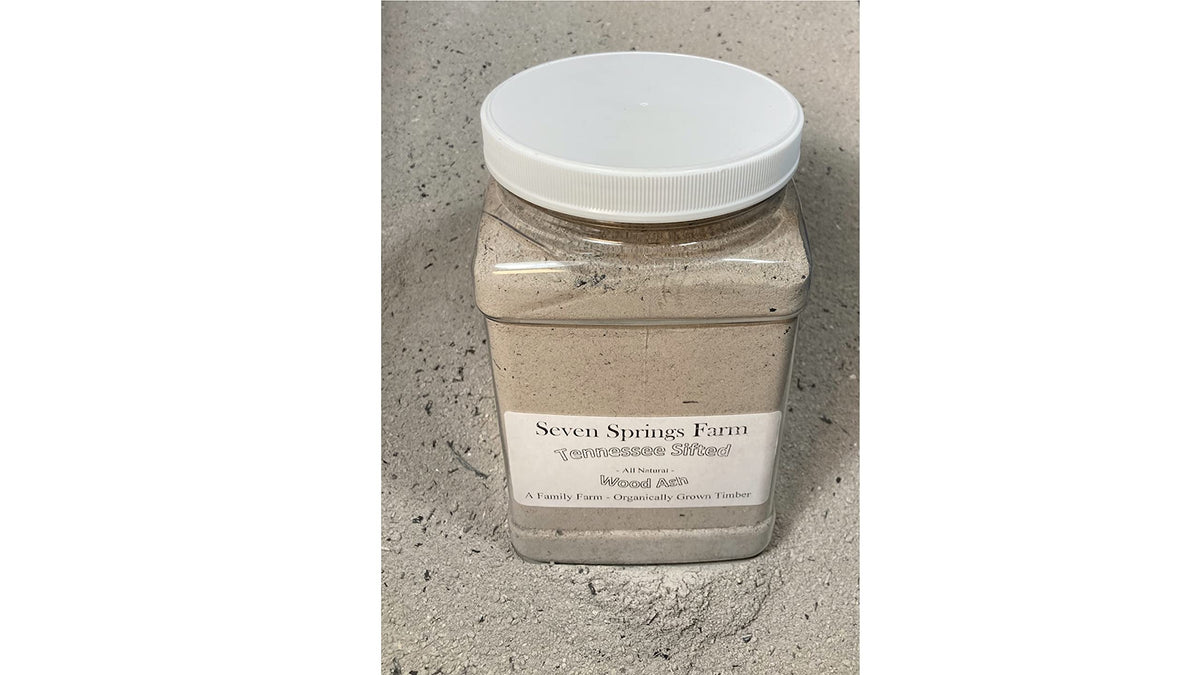 Dot Red Tennessee Sifted Wood Ash on shelf ready for DIY projects