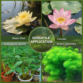 Doter soil works for hydroponic aquatic plants and water gardens.