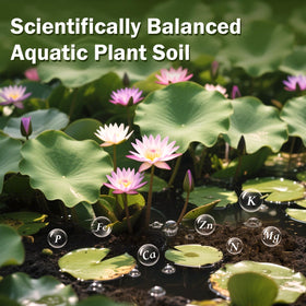 Doter pond substrate creates stable beds for water lilies and lotuses.