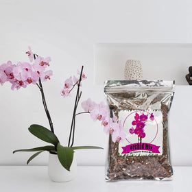 Doter orchid mix demonstrates drainage and water retention balance for roots.