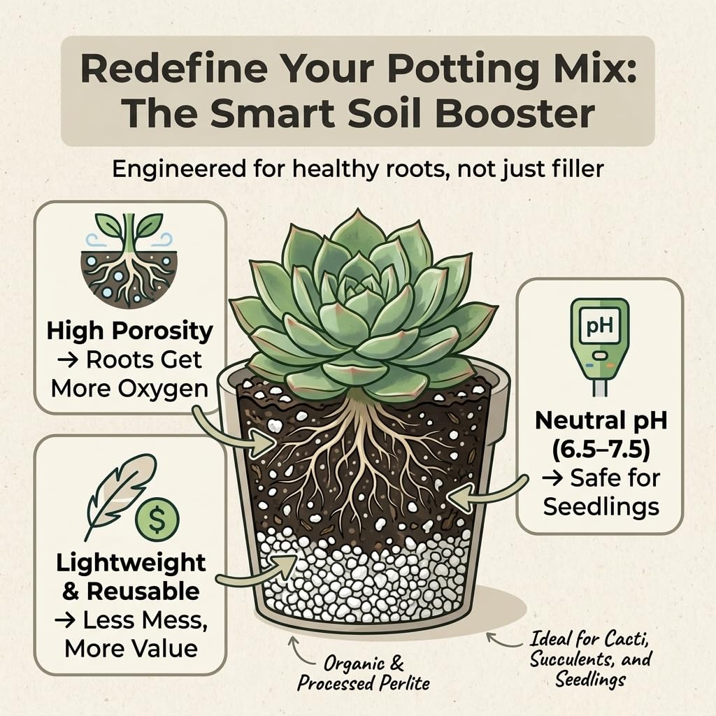 Doter Perlite texture demonstrates a loose potting mix ideal for drainage