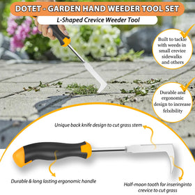 Dotet 4-teeth weed puller for versatile soil penetration
