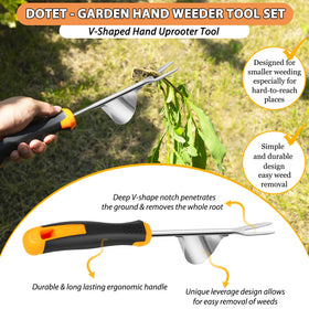 Dotet L-shaped crack weeder edges between pavers with precision