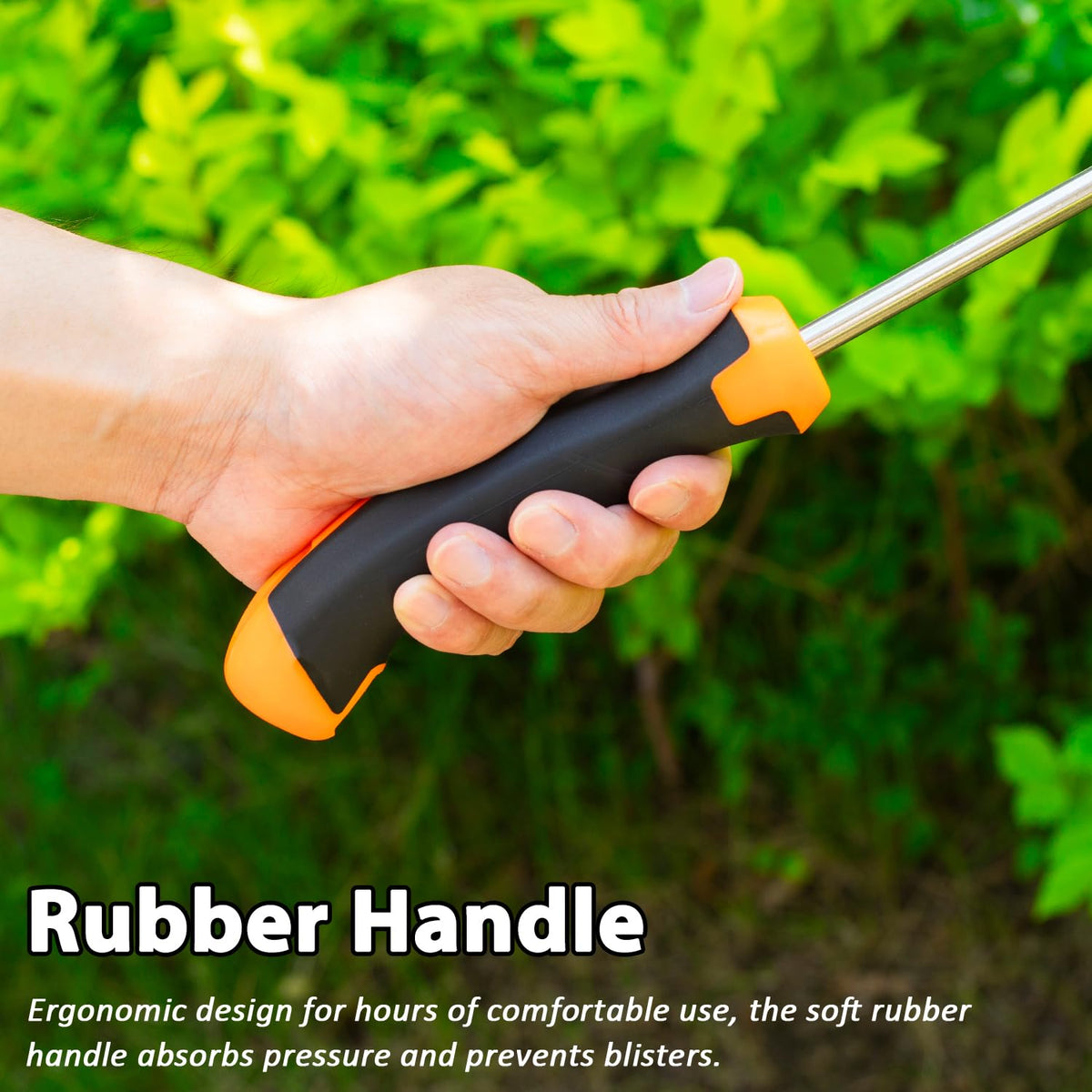 Dotet stainless steel head resists soil buildup for easy cleanup